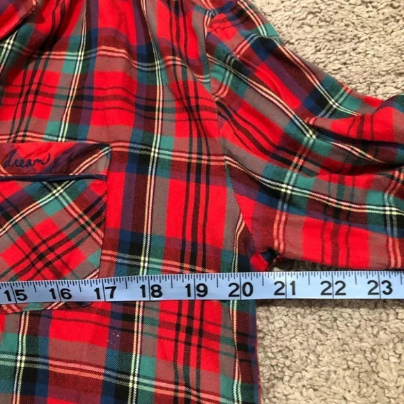 Victoria’s Secret Red Women’s flannel top pj shirt Size Small - Picture 5 of 8